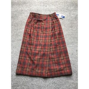 Pendleton Red Plaid Skater Skirt